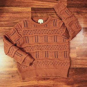 Rust Colored LINE AND DOT sweater